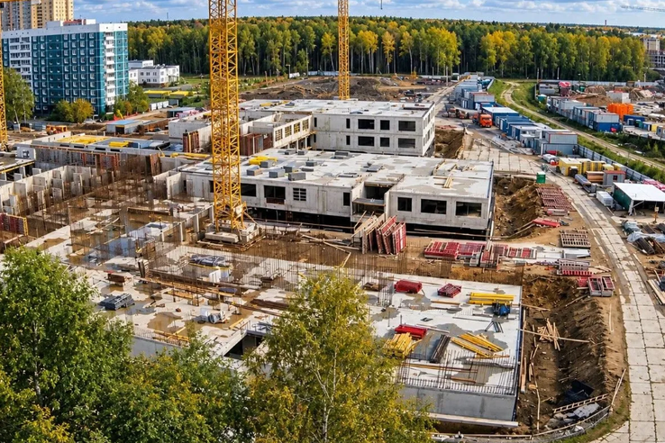 В Новом Девяткино завершили фундамент школы на 1120 мест