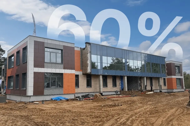 Детская школа искусств в Сосново Приозерского района готова на 60%